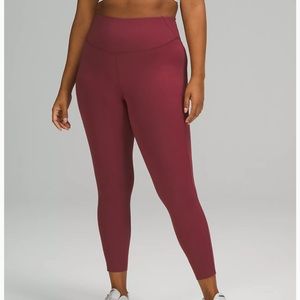 NWT Lululemon Base Pace High Rise Tight Pant 25” - Mulled Wine Sz 6